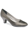 Easy Street Fabulous Womens Metallic Embossed Pumps In Pewter