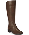 Easy Street Jewel Womens Faux Leather Knee-high Riding Boots In Brown