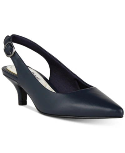 EASY STREET FAYE SLINGBACK KITTEN-HEEL PUMPS