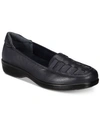 Easy Street Genesis Womens Laceless Slip On Casual Shoes In Navy Burnish