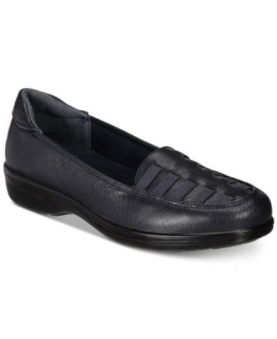 Easy Street Genesis Loafers Women's Shoes In Navy Burnish