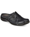 Easy Street Forever Womens Faux Leather Slip On Mules In Navy