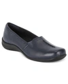 Easy Street Purpose Womens Faux Leather Square Toe Loafers In Navy