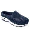 Easy Spirit Traveltime 595 Womens Padded Insole Slides Mules In Navy