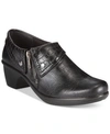 Easy Street Darcy Womens Faux Leather Embossed Shooties In Black