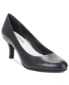 Easy Street Passion Womens Patent Round Toe Dress Pumps In New Navy