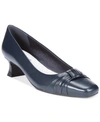 Easy Street Waive Square Toe Pump In New Navy