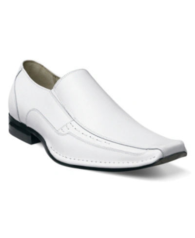 Stacy Adams Men's Templin Leather Bike Toe Loafers In White