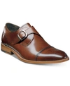 STACY ADAMS MEN'S DUNCAN CAP-TOE SINGLE MONK STRAP SHOES, CREATED FOR MACY'S