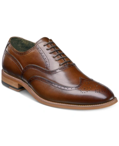 Stacy Adams Men's Dunbar Wingtip Oxfords Men's Shoes In Cognac