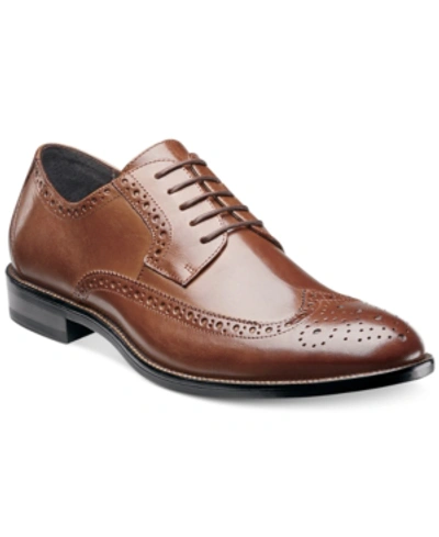 Stacy Adams Men's Garrison Wing-tip Oxford Men's Shoes In Cognac