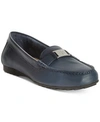 Giani Bernini Dailyn Memory Foam Loafers, Created For Macy's Women's Shoes In Deep Midnight Leather