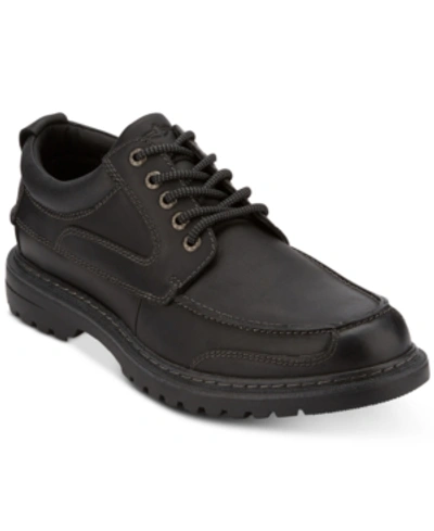 Dockers Men's Overton Moc-toe Leather Oxfords Men's Shoes In Black