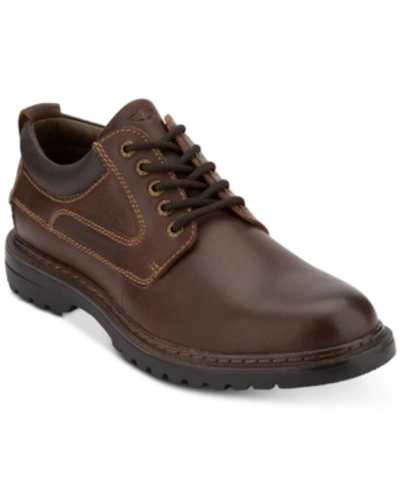 DOCKERS MEN'S WARDEN PLAIN-TOE LEATHER OXFORDS