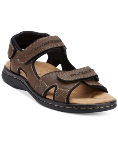 Dockers Newpage Mens Faux Leather Memory Foam Fisherman Sandals In Briar