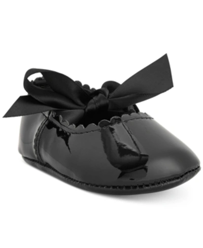 First Impressions Kids' Baby Girls Patent Ballet Flats, Created For Macy's In Black Patent