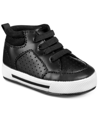 First Impressions Kids' Baby Boys Hi-top Sneakers, Created For Macy's In Black