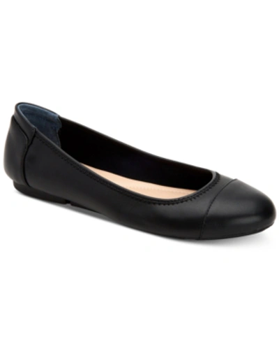 Alfani Women's Step 'n Flex Tavii Flats, Created For Macy's In Black Smooth