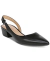 Naturalizer Banks Womens Slingback D'orsay Heels In Black Leather