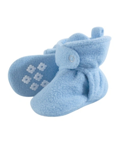 Little Treasure Baby Fleece Booties In Light Blue