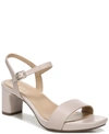 Naturalizer Ivy Womens Suede Ankle Strap Heel Sandals In Soft Marble