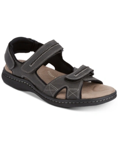 Dockers Mens Faux Leather Adjustable Sport Sandals In Grey