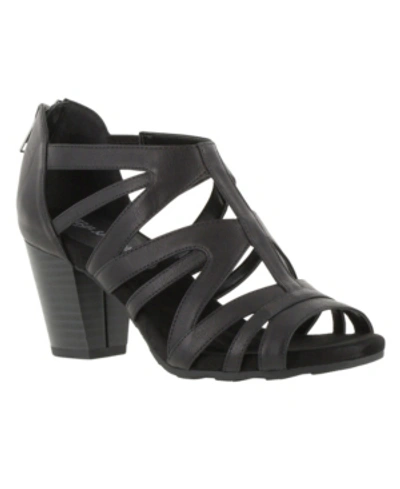 Easy Street Amaze Womens Faux Leather Gladiator Dress Sandals In Black