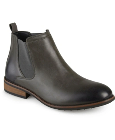 Vance Co. Landon Mens Faux Leather Pull On Chelsea Boots In Black