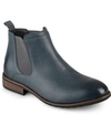 Vance Co. Men's Wide Width Landon Chelsea Dress Boot In Blue