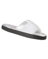 ISOTONER SIGNATURE ISOTONER WOMEN'S MICROTERRY SATIN TRIM WIDER WIDTH SLIDE SLIPPERS
