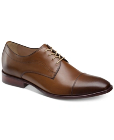 Johnston & Murphy Men's Mcclain Cap-toe Oxfords Men's Shoes In Tan