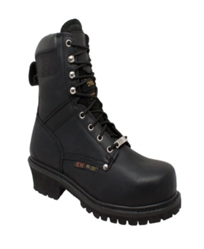 Adtec Men's 9" Steel Toe Super Logger Boot Men's Shoes In Black