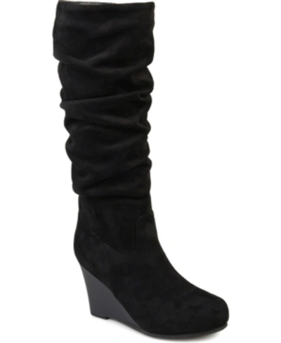 Journee Collection Women's Haze Wide Calf Boots In Black