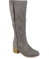 Journee Collection Women's Wide Calf Sanora Boot Women's Shoes In Grey