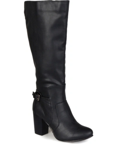 Journee Collection Women's Carver Wide Calf Boots In Black