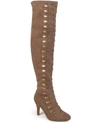 Journee Collection Trill Womens Tall Dressy Thigh-high Boots In Taupe