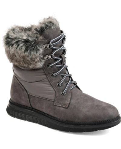 Journee Collection Women's Flurry Snow Boot In Grey