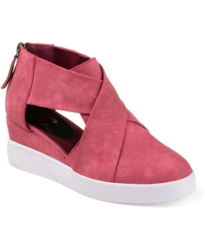 Journee Collection Women's Seena Platform Wedges In Pink