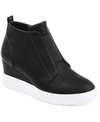 Journee Collection Collection Women's Wide Width Clara Sneaker Wedge In Black