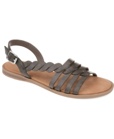 Journee Collection Women's Solay Sandals Women's Shoes In Grey