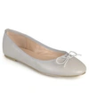 Journee Collection Vika Bow Flat In Grey