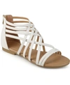 Journee Collection Hanni Strappy Gladiator Sandal In White