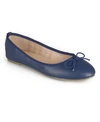 Journee Collection Vika Bow Flat In Navy