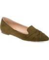 Journee Collection Women's Mindee Pointed Toe Flats In Olive