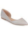 Journee Collection Women's Cortni Pointed Toe D'orsay Flats In Grey