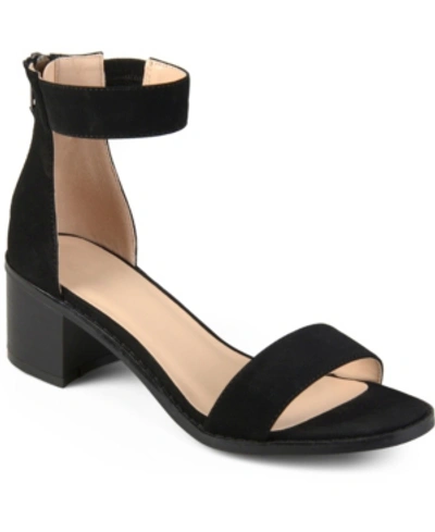 Journee Collection Women's Percy Block Heel Sandals In Black