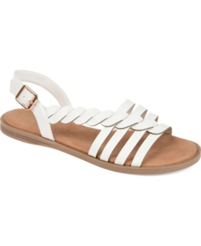 Journee Collection Women's Solay Sandals In White