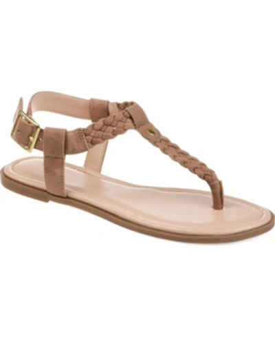 Journee Collection Collection Women's Tru Comfort Foam Genevive Sandal In Brown