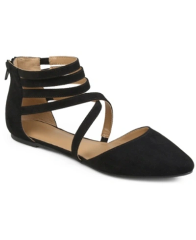 JOURNEE COLLECTION WOMEN'S MARLEE STRAPPY POINTED TOE FLATS