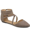 Journee Collection Women's Marlee Strappy Pointed Toe Flats In Taupe
